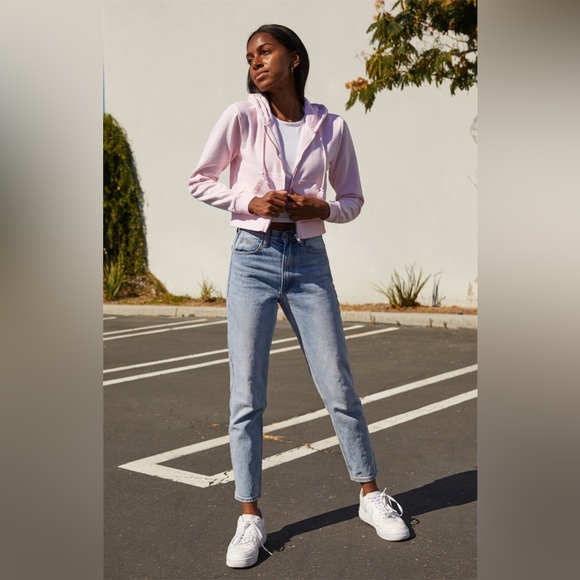 Brandy Melville John Galt Crystal Hoodie Pink, OS - Picture 3 of 11